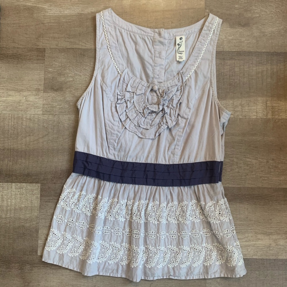 Lavender empire waist Anthropologie top